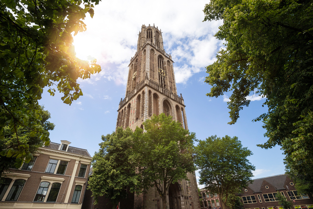 utrecht historic city netherlands church tower